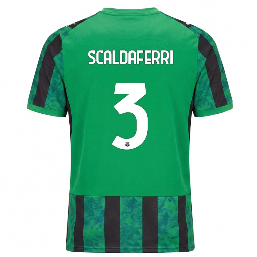 DanxenメンズAndrea Scaldaferri#3グリーン ブラック ホワイトホームシャツ2026/27ジャージーユニフォーム