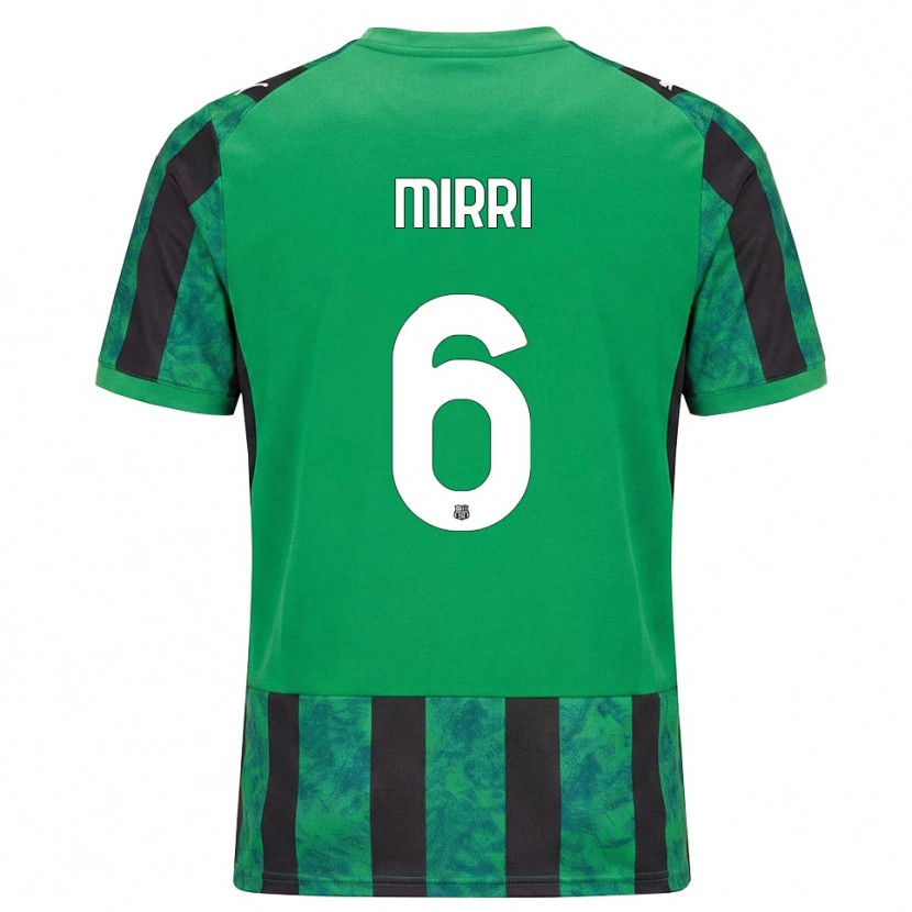 DanxenメンズMattia Mirri#6グリーン ブラック ホワイトホームシャツ2026/27ジャージーユニフォーム