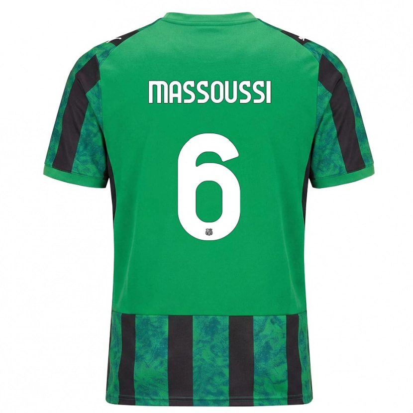 DanxenメンズZaid Massoussi#6グリーン ブラック ホワイトホームシャツ2026/27ジャージーユニフォーム