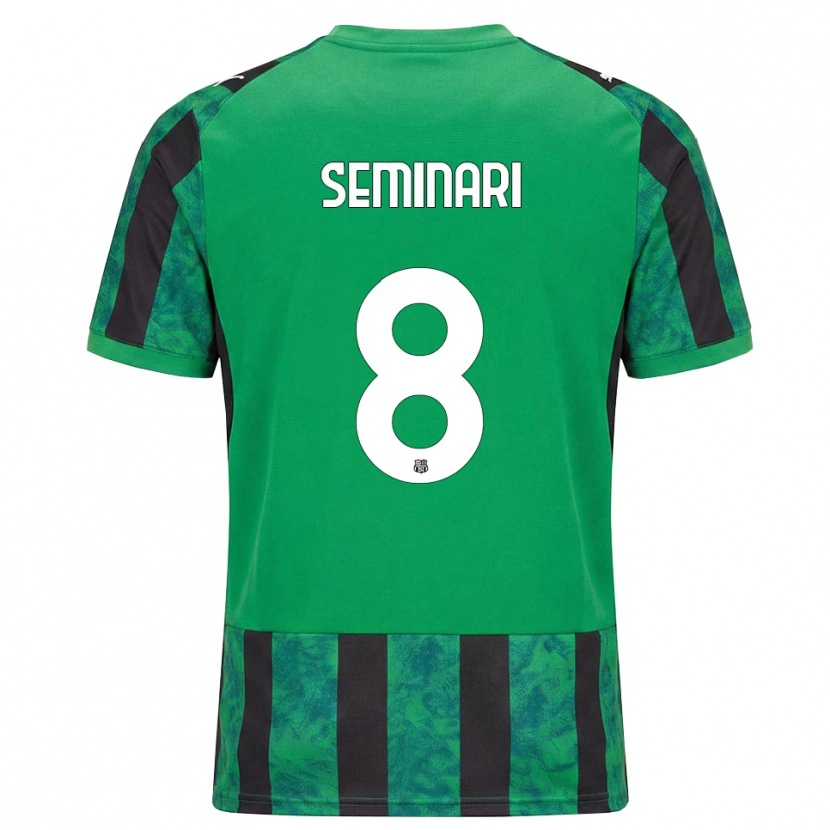 DanxenメンズGiacomo Seminari#8グリーン ブラック ホワイトホームシャツ2026/27ジャージーユニフォーム