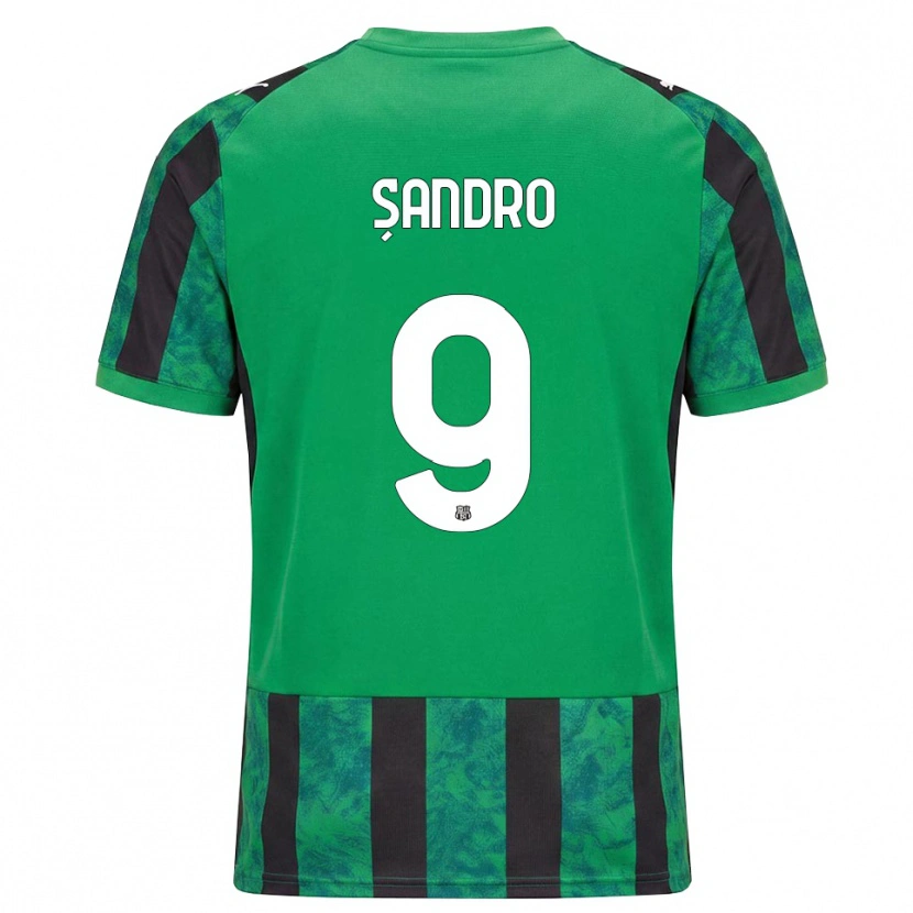 DanxenメンズDenis Șandro#9グリーン ブラック ホワイトホームシャツ2026/27ジャージーユニフォーム