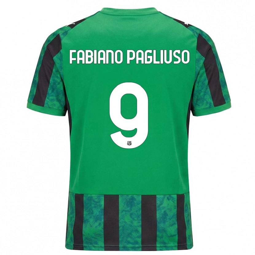 DanxenメンズPaolo Fabiano Pagliuso#9グリーン ブラック ホワイトホームシャツ2026/27ジャージーユニフォーム