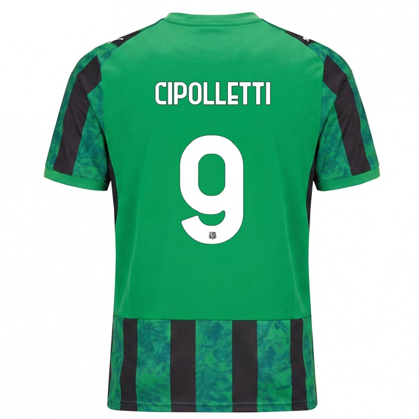 DanxenメンズMatteo Cipolletti#9グリーン ブラック ホワイトホームシャツ2026/27ジャージーユニフォーム