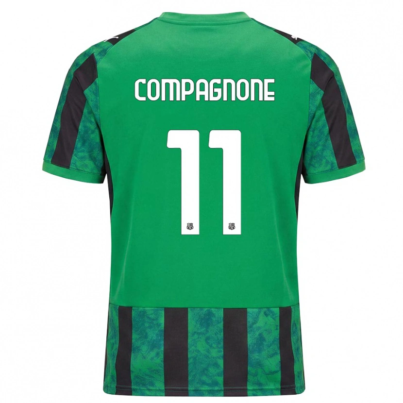 DanxenメンズPasquale Compagnone#11グリーン ブラック ホワイトホームシャツ2026/27ジャージーユニフォーム