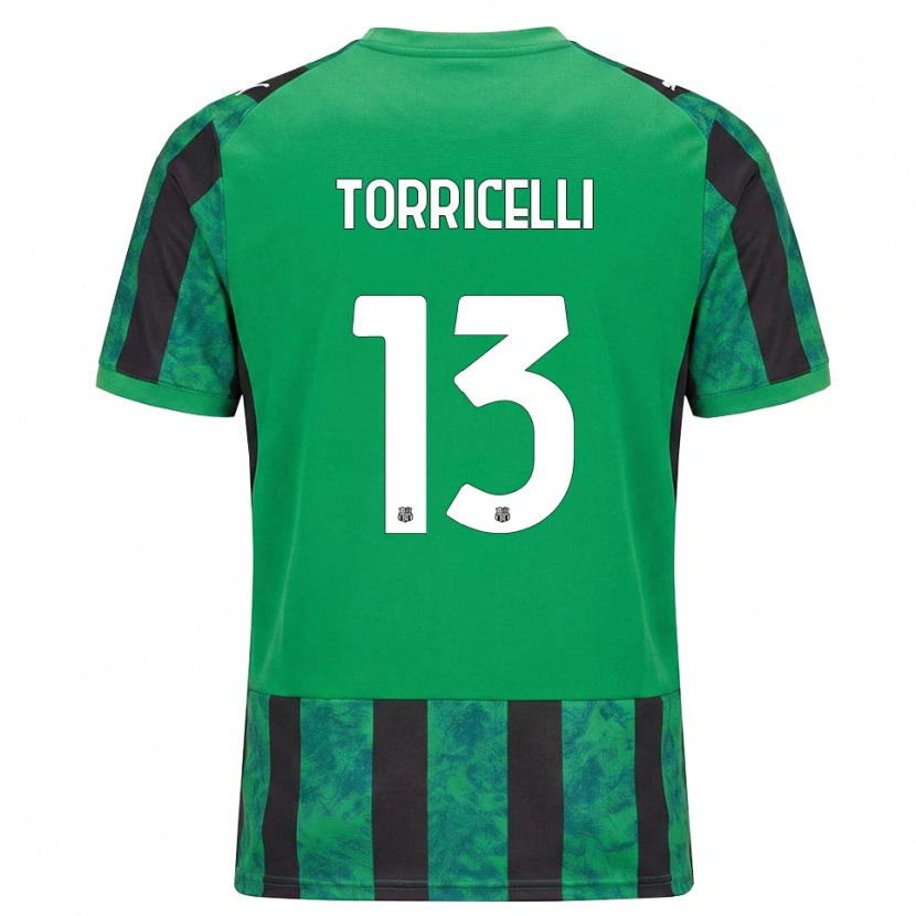 DanxenメンズMarco Torricelli#13グリーン ブラック ホワイトホームシャツ2026/27ジャージーユニフォーム