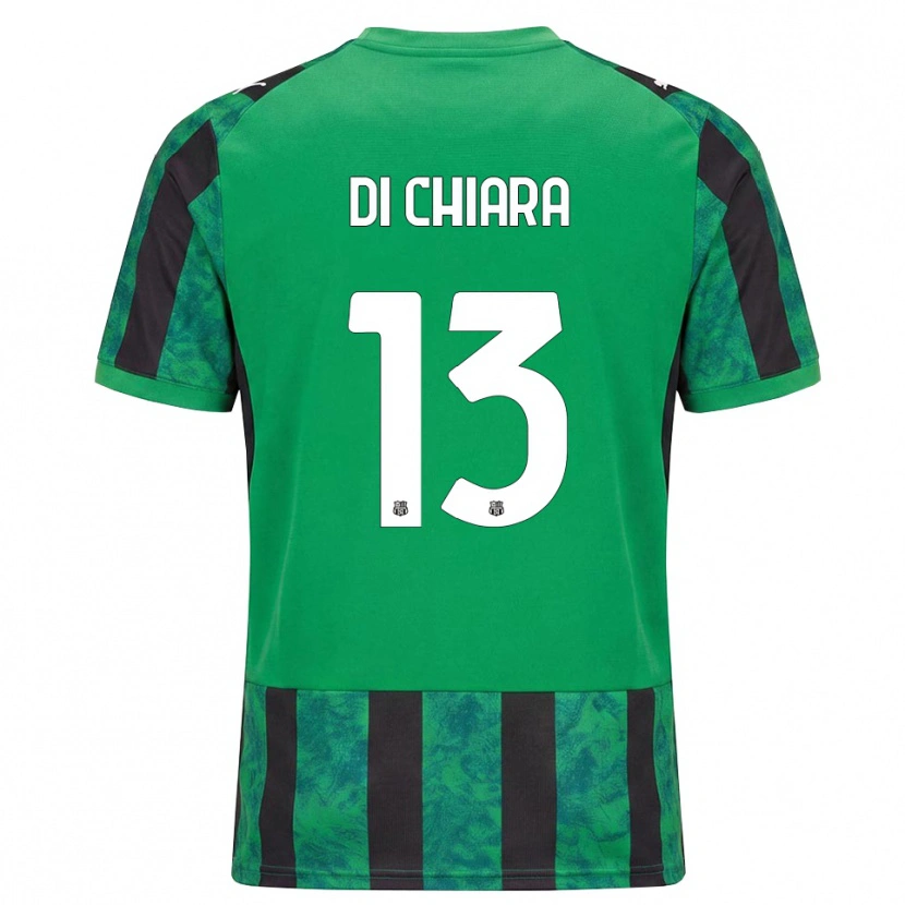 DanxenメンズCrescenzo Di Chiara#13グリーン ブラック ホワイトホームシャツ2026/27ジャージーユニフォーム