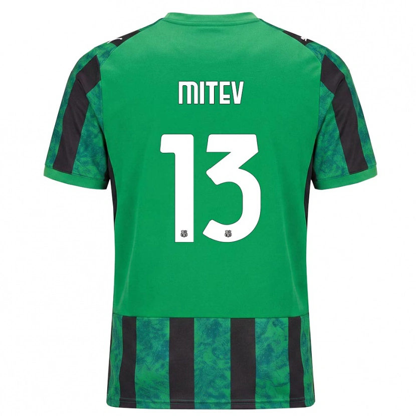DanxenメンズNikola Mitev#13グリーン ブラック ホワイトホームシャツ2026/27ジャージーユニフォーム