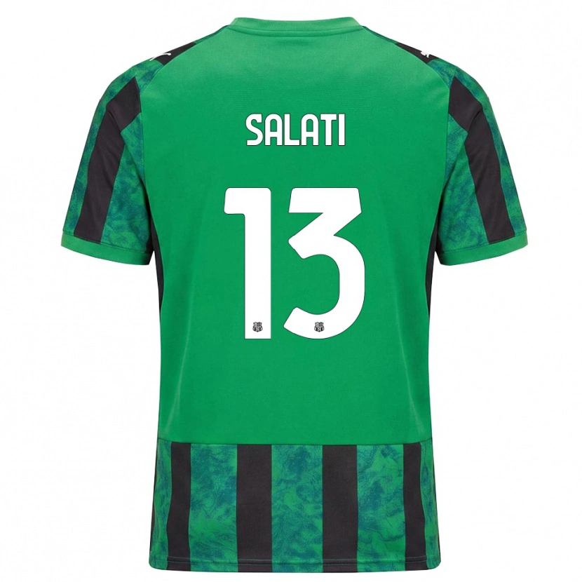 DanxenメンズEmanuele Salati#13グリーン ブラック ホワイトホームシャツ2026/27ジャージーユニフォーム