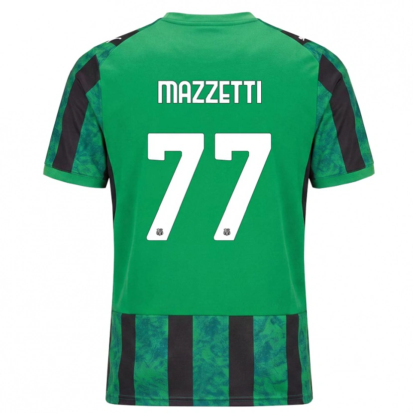 DanxenメンズRiccardo Mazzetti#77グリーン ブラック ホワイトホームシャツ2026/27ジャージーユニフォーム
