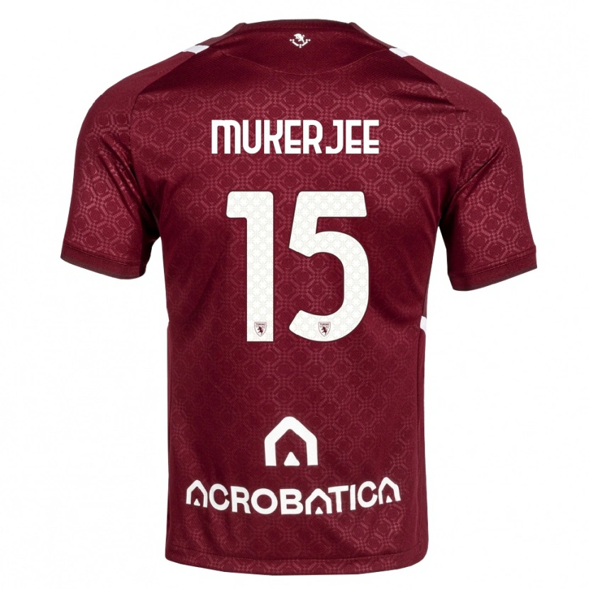 DanxenメンズCarlo Mukerjee#15バーガンディ ホワイトホームシャツ2026/27ジャージーユニフォーム