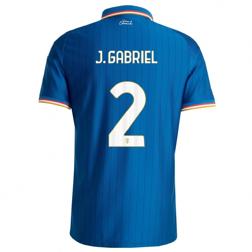 DanxenメンズJoão Gabriel#2ブルー ホワイト レッドホームシャツ2026/27ジャージーユニフォーム