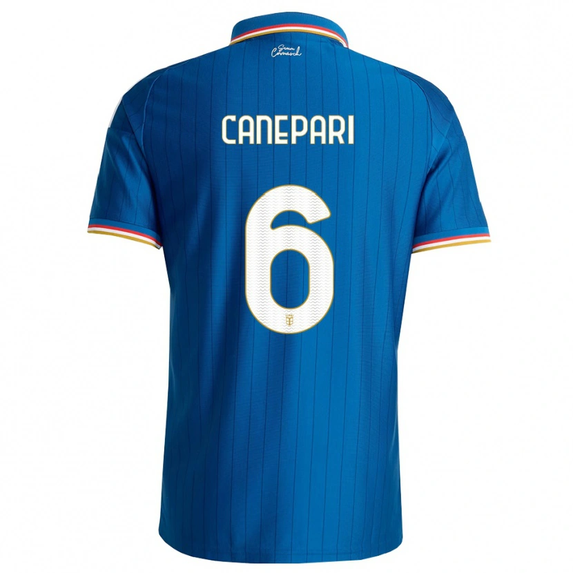 DanxenメンズLorenzo Canepari#6ブルー ホワイト レッドホームシャツ2026/27ジャージーユニフォーム