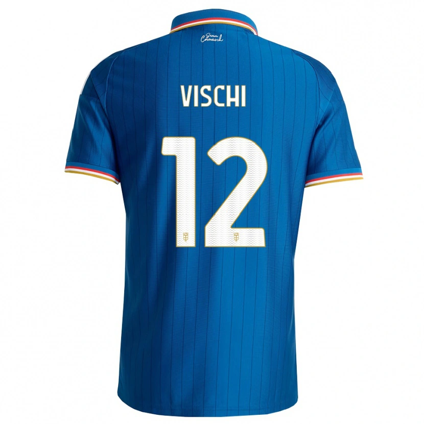 DanxenメンズTommaso Vischi#12ブルー ホワイト レッドホームシャツ2026/27ジャージーユニフォーム