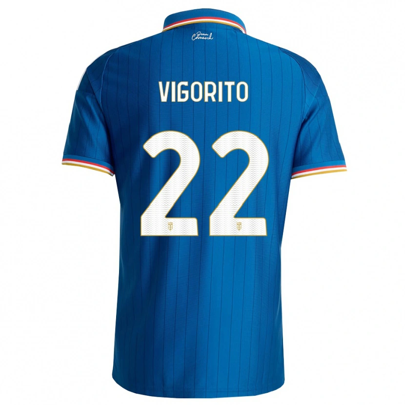 DanxenメンズMauro Vigorito#22ブルー ホワイト レッドホームシャツ2026/27ジャージーユニフォーム