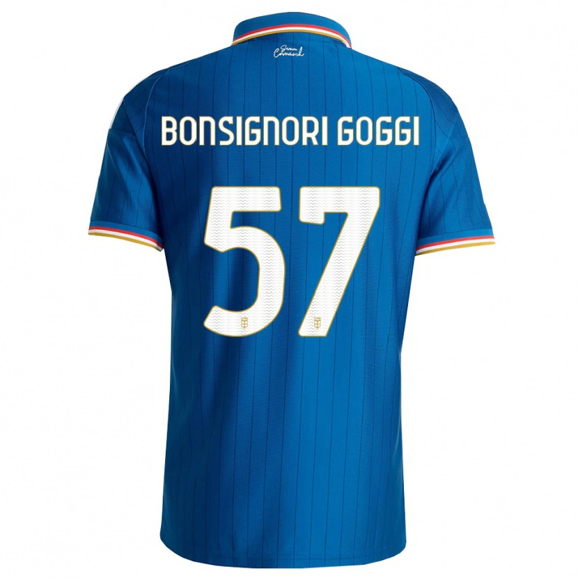 DanxenメンズLorenzo Bonsignori#57ブルー ホワイト レッドホームシャツ2026/27ジャージーユニフォーム