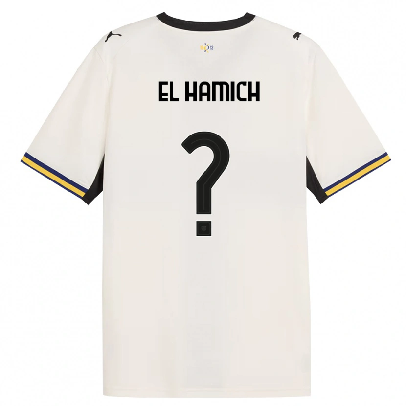 DanxenメンズAnas El Hamich#0オフホワイト ブラック イエローホームシャツ2026/27ジャージーユニフォーム