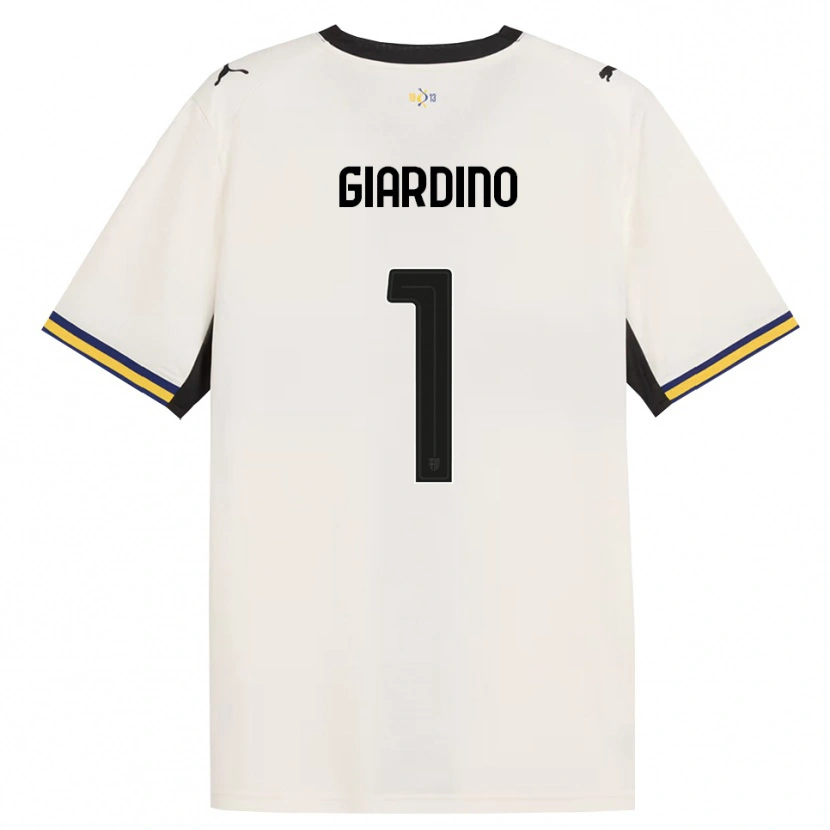 DanxenメンズAndrea Giardino#1オフホワイト ブラック イエローホームシャツ2026/27ジャージーユニフォーム