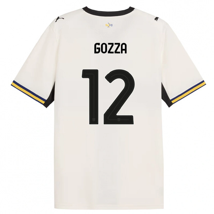DanxenメンズLuca Gozza#12オフホワイト ブラック イエローホームシャツ2026/27ジャージーユニフォーム