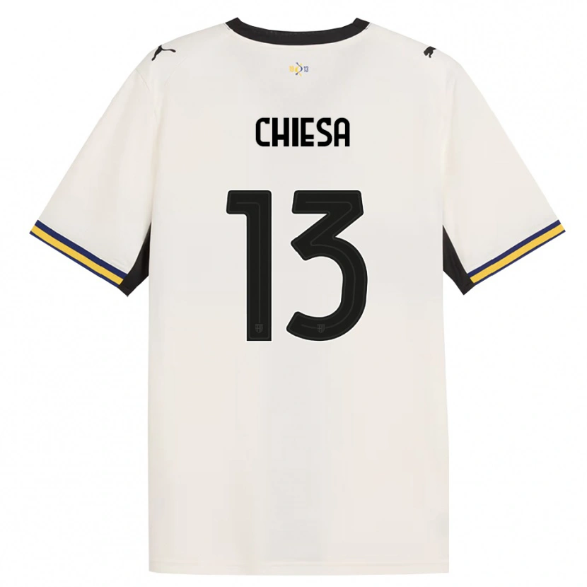 DanxenメンズRiccardo Chiesa#13オフホワイト ブラック イエローホームシャツ2026/27ジャージーユニフォーム