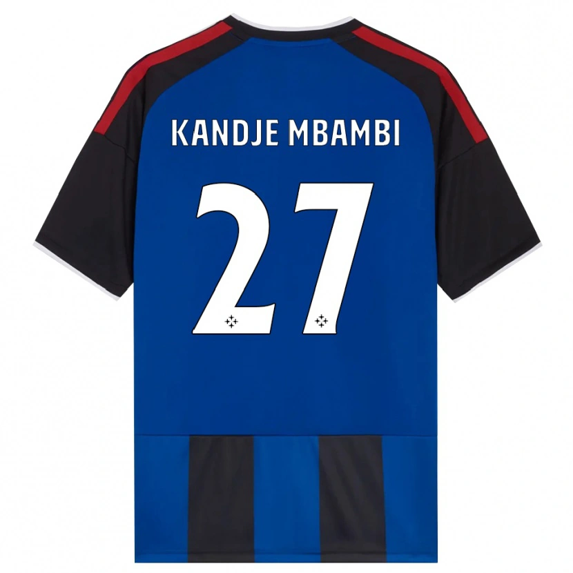 DanxenメンズJeremy Mbambi#27ブラック レッド ホワイト ブルーホームシャツ2026/27ジャージーユニフォーム