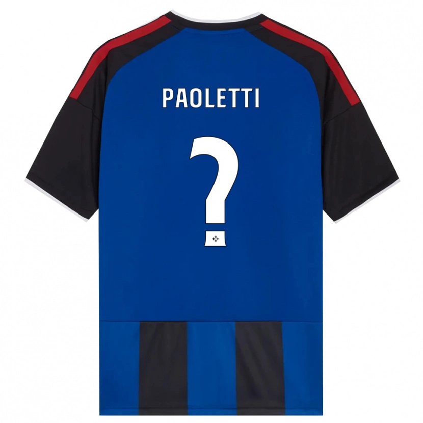 DanxenメンズTommaso Paoletti#0ブラック レッド ホワイト ブルーホームシャツ2026/27ジャージーユニフォーム