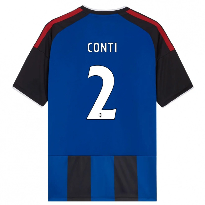 DanxenメンズNiccolò Conti#2ブラック レッド ホワイト ブルーホームシャツ2026/27ジャージーユニフォーム