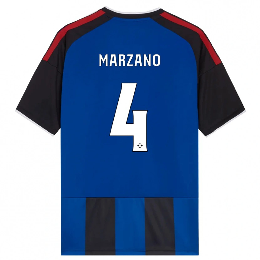 DanxenメンズMichelangelo Marzano#4ブラック レッド ホワイト ブルーホームシャツ2026/27ジャージーユニフォーム