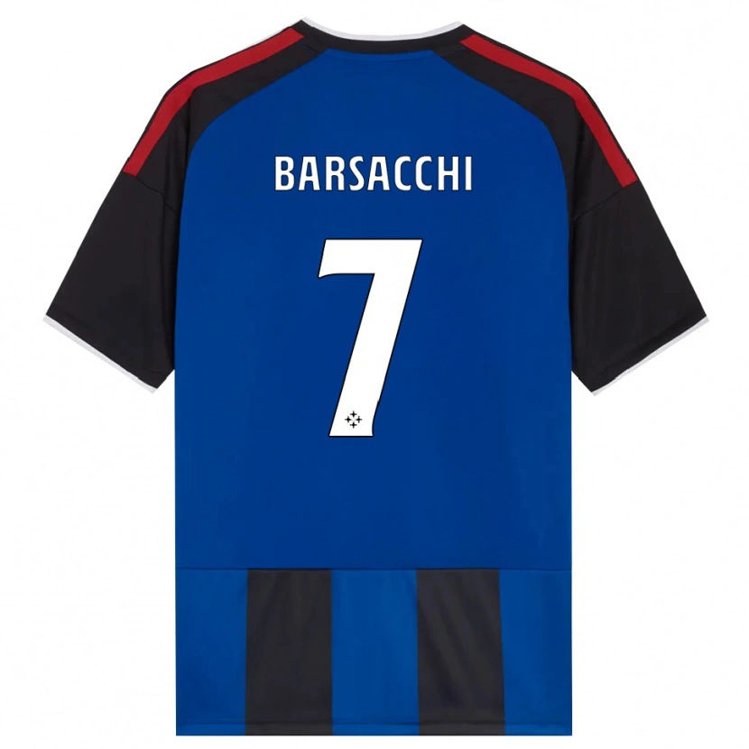 DanxenメンズCristian Barsacchi#7ブラック レッド ホワイト ブルーホームシャツ2026/27ジャージーユニフォーム