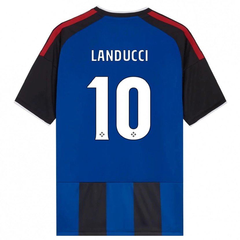 DanxenメンズUmberto Landucci#10ブラック レッド ホワイト ブルーホームシャツ2026/27ジャージーユニフォーム