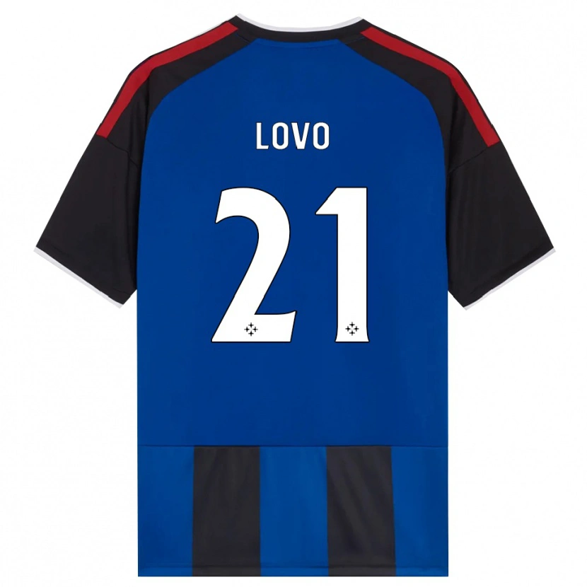 DanxenメンズChristian Lovo#21ブラック レッド ホワイト ブルーホームシャツ2026/27ジャージーユニフォーム