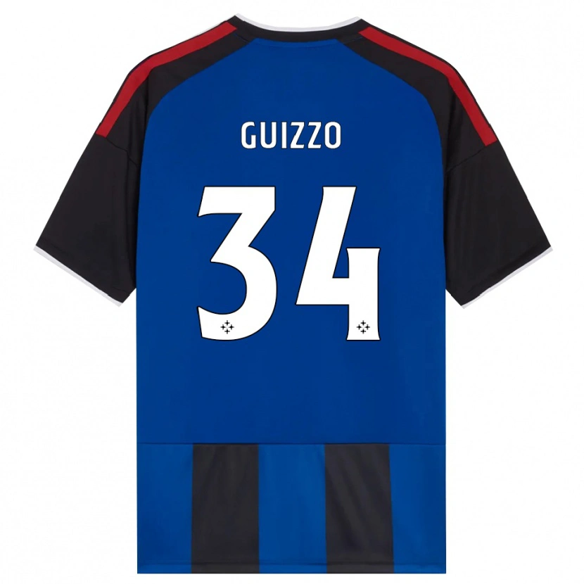 DanxenメンズTommaso Guizzo#34ブラック レッド ホワイト ブルーホームシャツ2026/27ジャージーユニフォーム