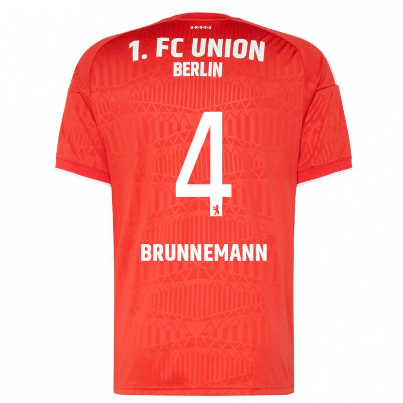 DanxenメンズLaurenz Brunnemann#4レッド ホワイトホームシャツ2026/27ジャージーユニフォーム