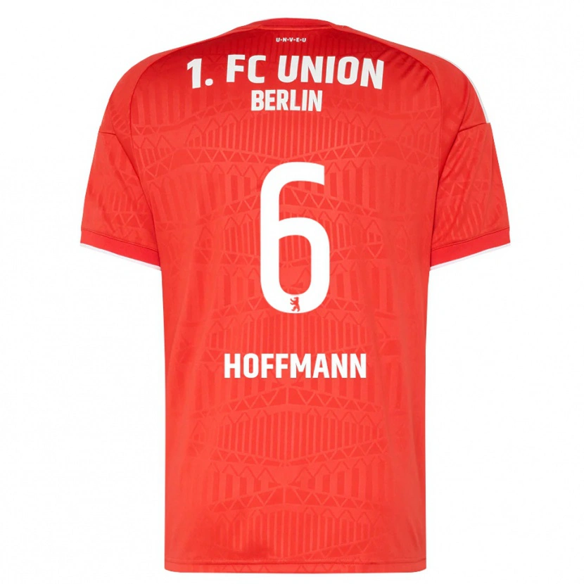DanxenメンズFinn Hoffmann#6レッド ホワイトホームシャツ2026/27ジャージーユニフォーム