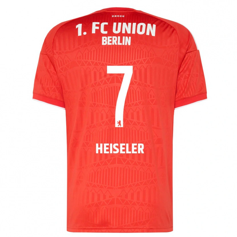 DanxenメンズLisa Heiseler#7レッド ホワイトホームシャツ2026/27ジャージーユニフォーム