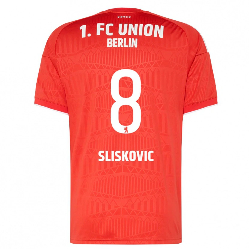 DanxenメンズDuje Sliskovic#8レッド ホワイトホームシャツ2026/27ジャージーユニフォーム