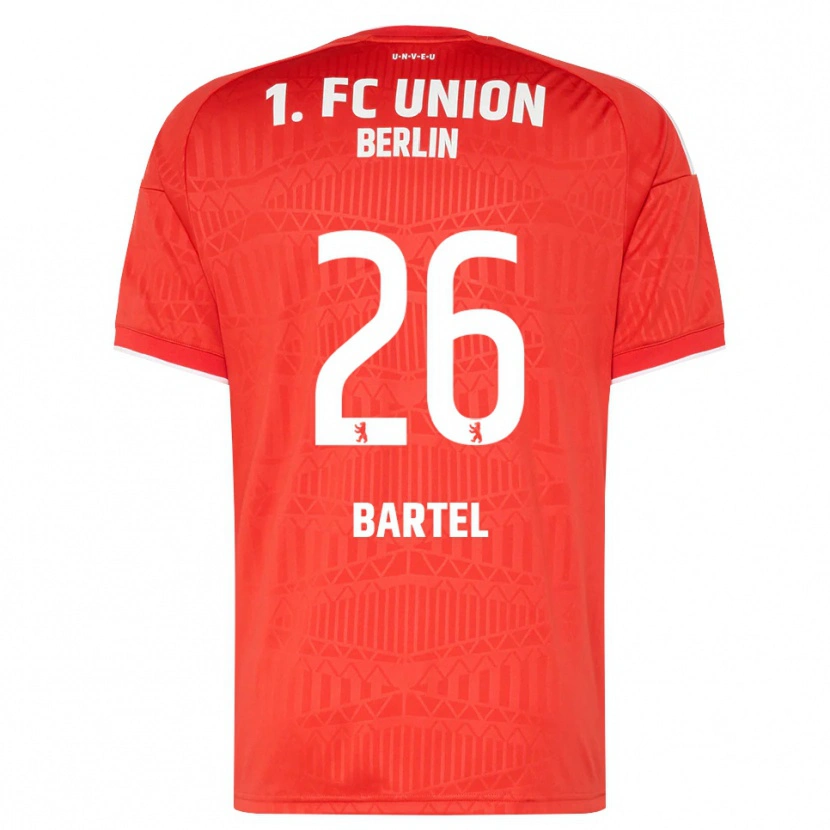 DanxenメンズOskar Bartel#26レッド ホワイトホームシャツ2026/27ジャージーユニフォーム