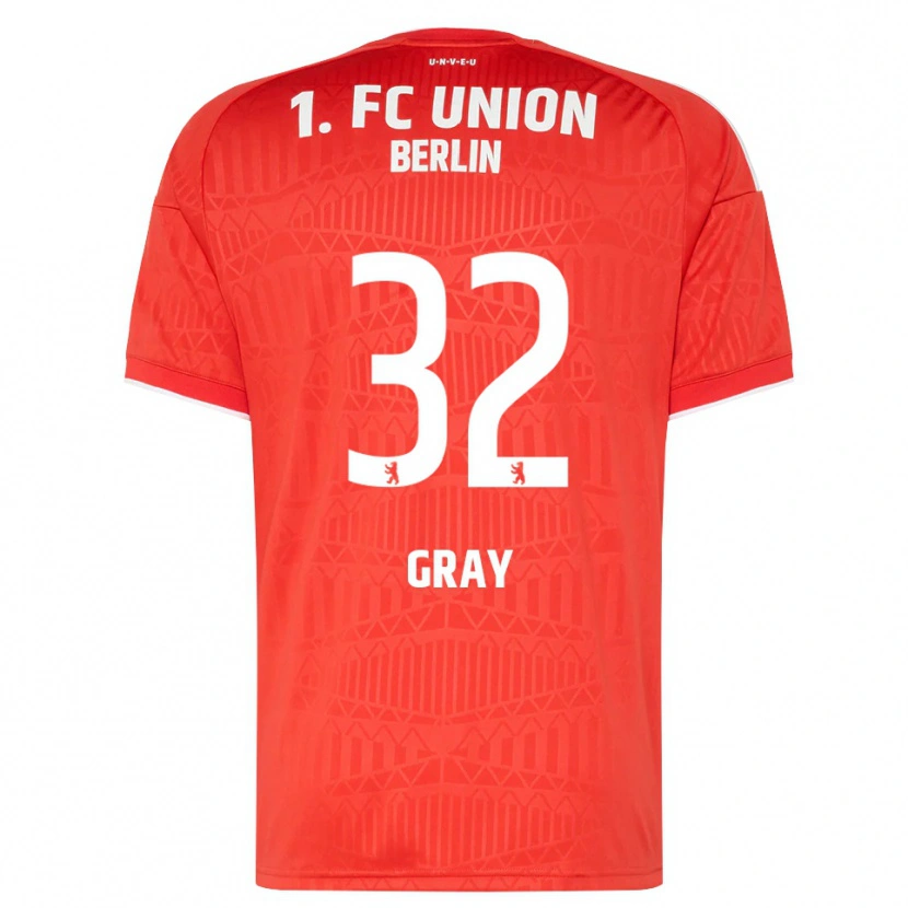 DanxenメンズMekhi Gray#32レッド ホワイトホームシャツ2026/27ジャージーユニフォーム
