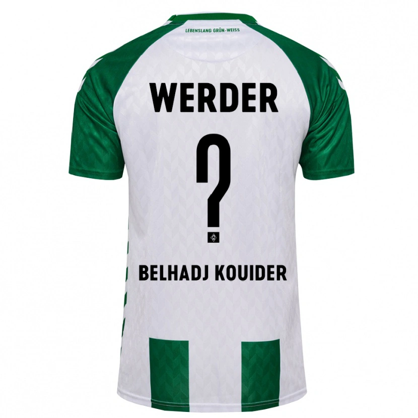 DanxenメンズMahfoud Belhadj Kouider#0グリーン ホワイトホームシャツ2026/27ジャージーユニフォーム