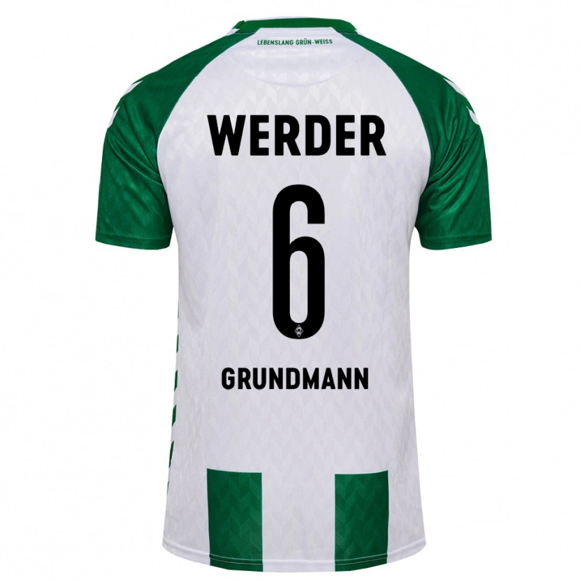 DanxenメンズMattes Grundmann#6グリーン ホワイトホームシャツ2026/27ジャージーユニフォーム