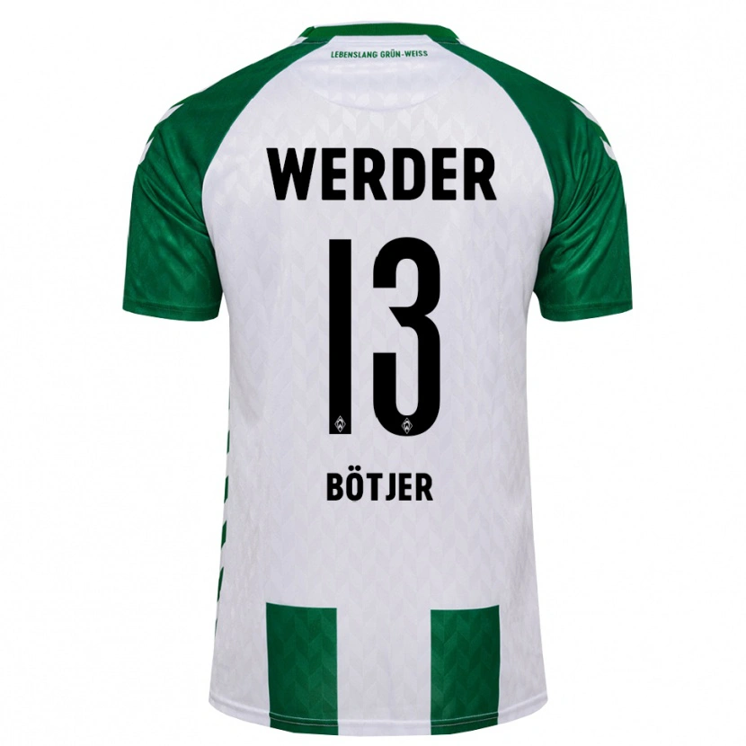 DanxenメンズLinus Bötjer#13グリーン ホワイトホームシャツ2026/27ジャージーユニフォーム
