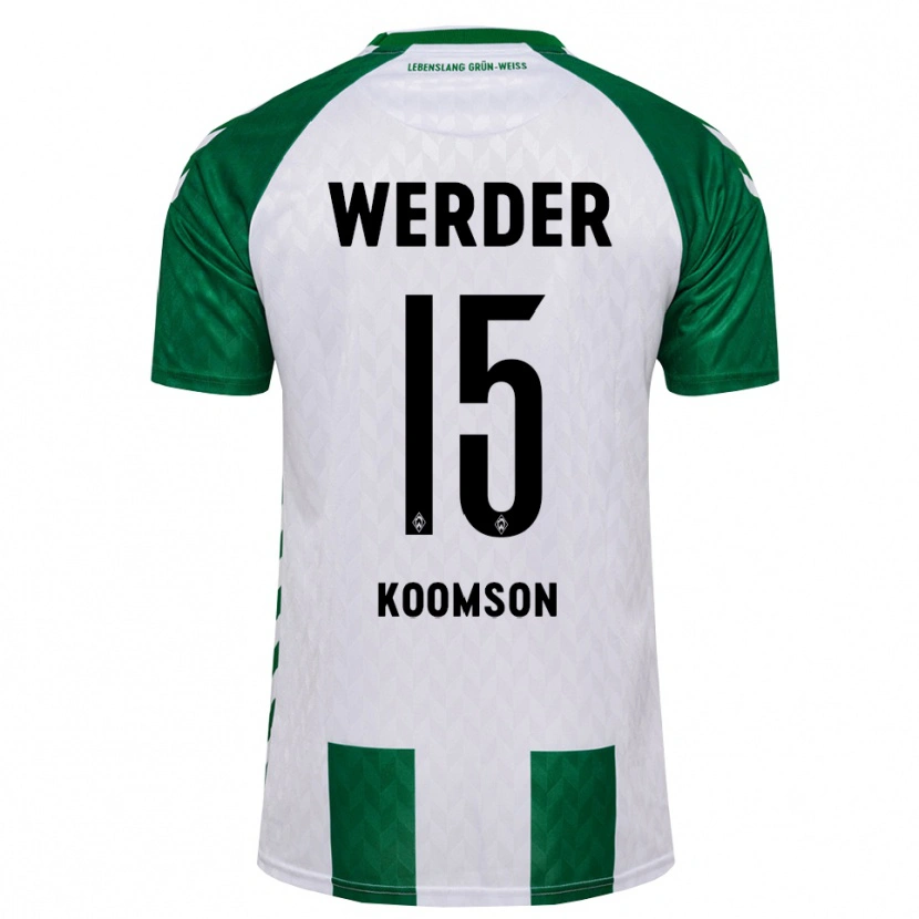 DanxenメンズGabriel Koomson#15グリーン ホワイトホームシャツ2026/27ジャージーユニフォーム