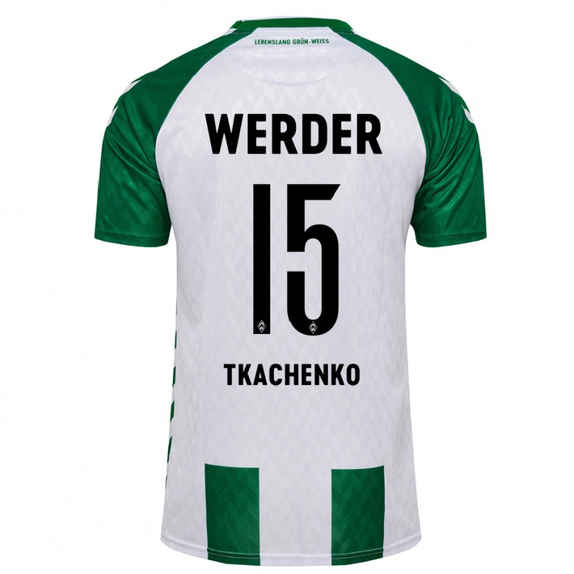 DanxenメンズOleksandr Tkachenko#15グリーン ホワイトホームシャツ2026/27ジャージーユニフォーム