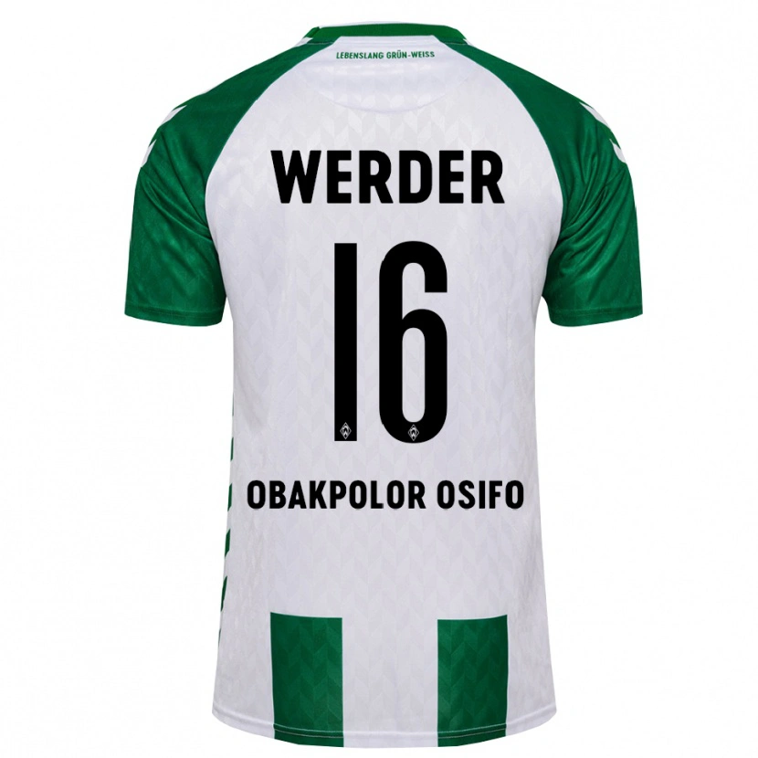 DanxenメンズValentin Obakpolor Osifo#16グリーン ホワイトホームシャツ2026/27ジャージーユニフォーム