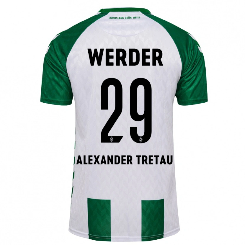 DanxenメンズHans Alexander Tretau#29グリーン ホワイトホームシャツ2026/27ジャージーユニフォーム