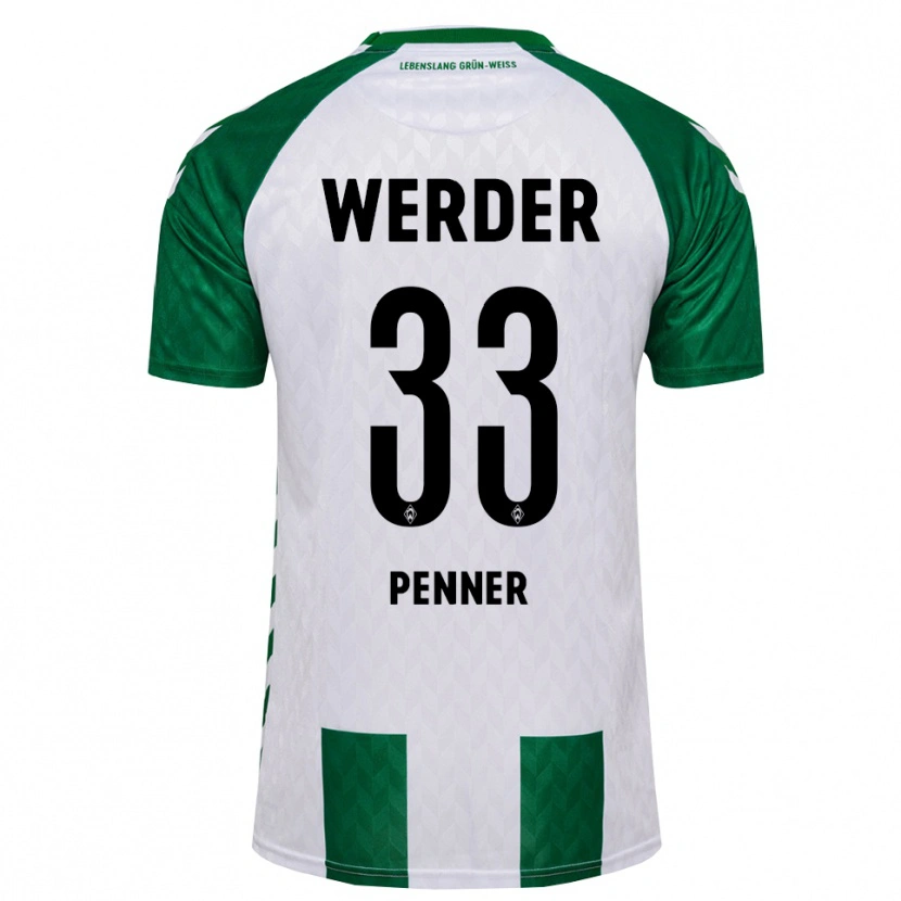 DanxenメンズMaria Penner#33グリーン ホワイトホームシャツ2026/27ジャージーユニフォーム