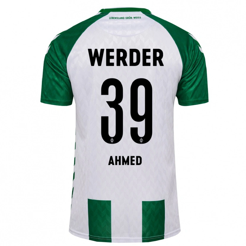 DanxenメンズAbdelhamid Ahmed#39グリーン ホワイトホームシャツ2026/27ジャージーユニフォーム