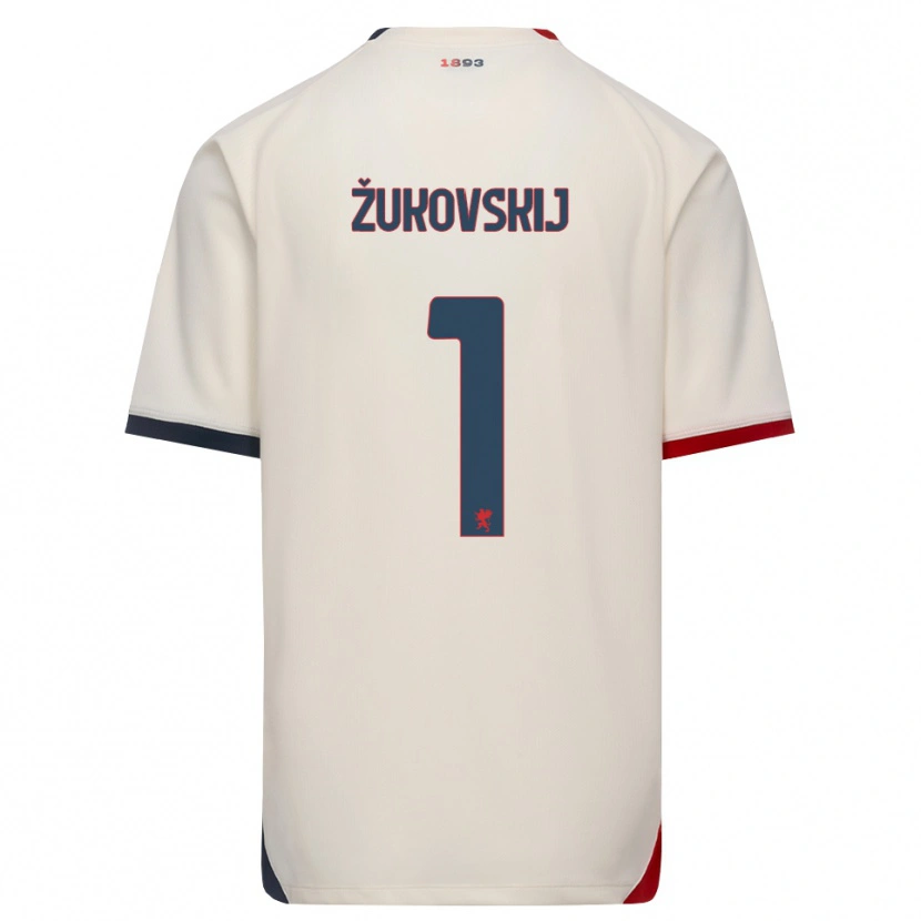 DanxenメンズMark Žukovskij#1オフホワイト レッドアウェイシャツ2026/27ジャージーユニフォーム