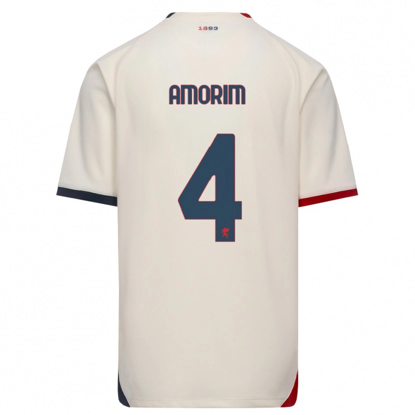 DanxenメンズAmorim#4オフホワイト レッドアウェイシャツ2026/27ジャージーユニフォーム