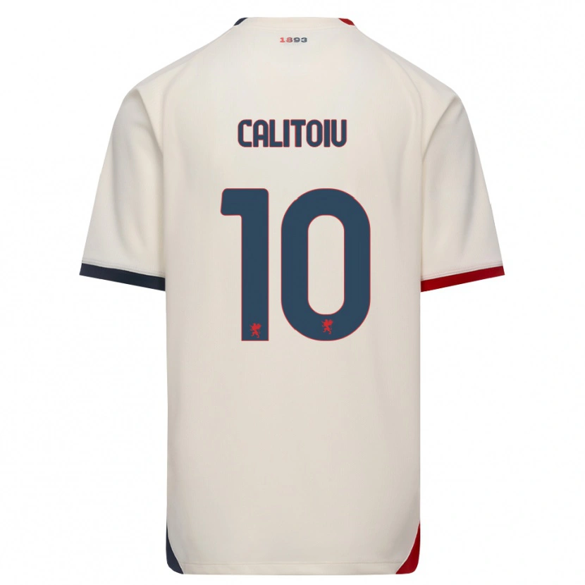 DanxenメンズMihai Calițoiu#10オフホワイト レッドアウェイシャツ2026/27ジャージーユニフォーム