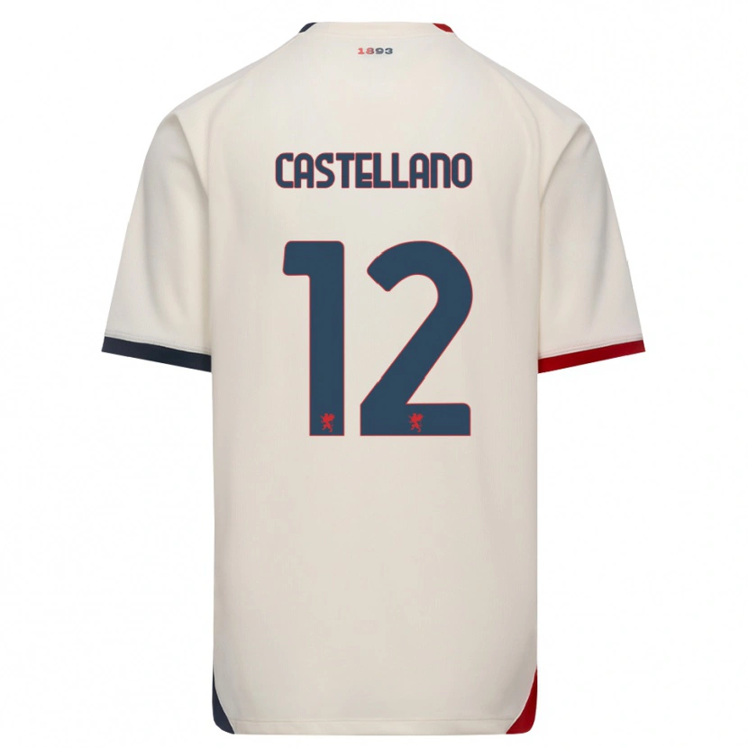 DanxenメンズCristiano Castellano#12オフホワイト レッドアウェイシャツ2026/27ジャージーユニフォーム
